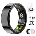 thumbnail image 1 of Oucscru Unisex Smart Ring, Black, Size 7, 1 of 19