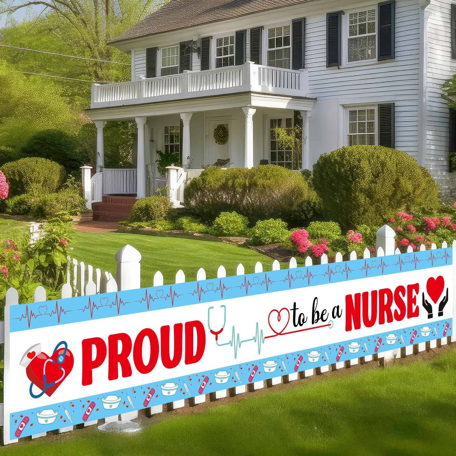 Oudain Proud ToTRDN Be A Nurse Banner Nurse Week Backdrop, Happy ...