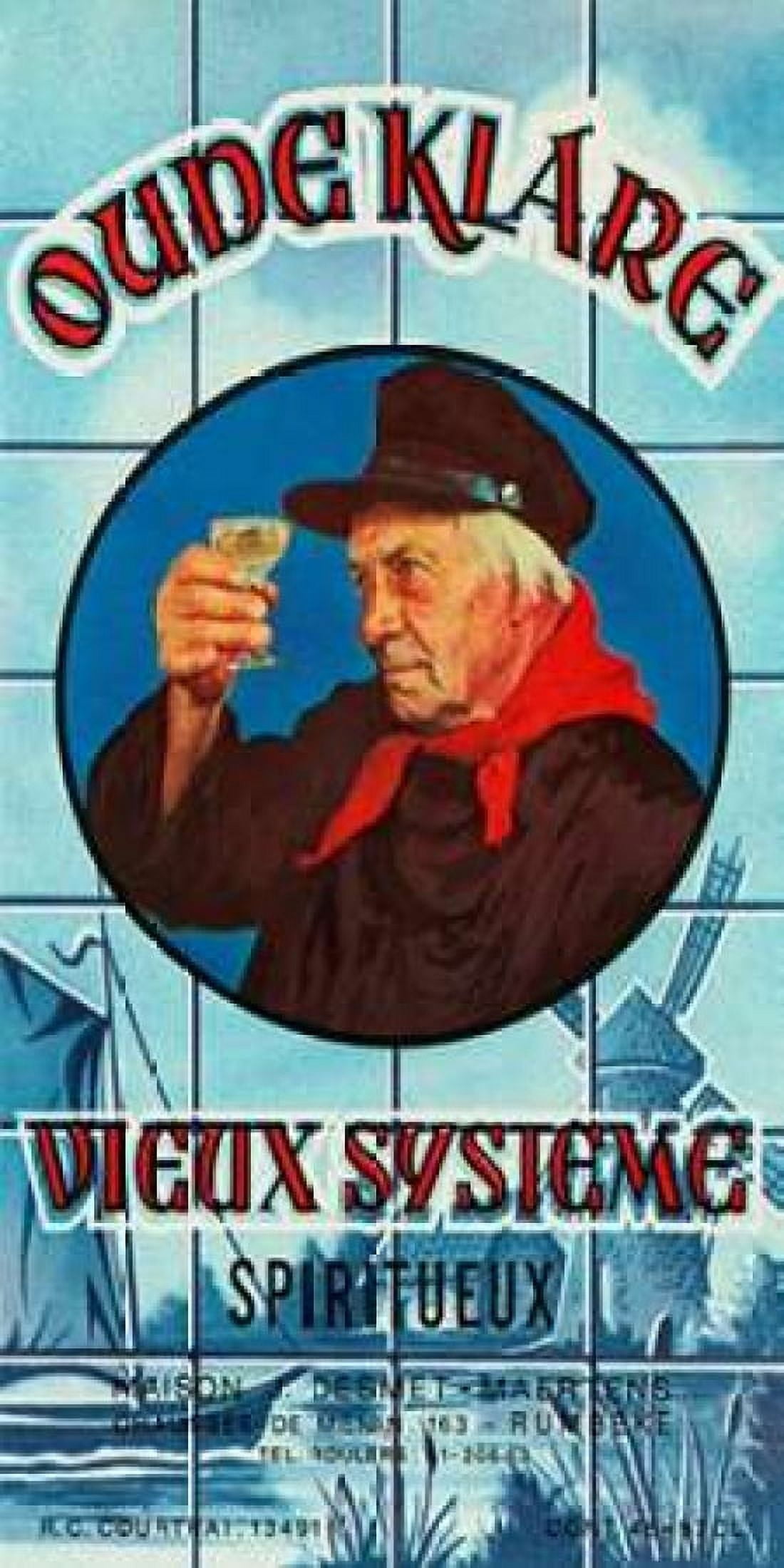 Oudeklare Vieux Systeme Spiritueux Canvas Art - Vintage Booze Labels (24 x 48)