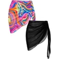 thumbnail image 1 of Oudiya 2 Pack Women Beach Sarongs Sheer Chiffon Bikini Wrap Skirt Cover Ups for Swimwear, S-XXL, 1 of 6