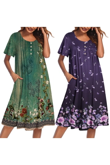 Comfortable House Dresses for Elderly Women
