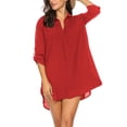 thumbnail image 1 of Oudiya Beach Cover Ups for Women Bikini Shirt Swimsuit Coverup Beach Dress Shirt, S-3XL, 1 of 3