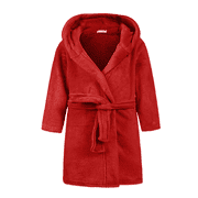 open lace back dress Hatley Kids' Holiday Snowflakes Fleece Robe – Saint Bernard main image 1