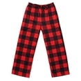 thumbnail image 1 of Oudiya Boys Plaid Pajama Pants Soft Elastic Waist Lounge Sleep Pants with Pockets for Kids 4-14Y, 1 of 8