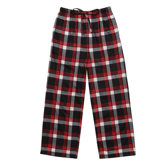 Oudiya Boys Plaid Pajama Pants Soft Elastic Waist Lounge Sleep Pants with Pockets for Kids 4-14Y