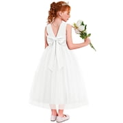 White Kids Graduation Dresses for Girls