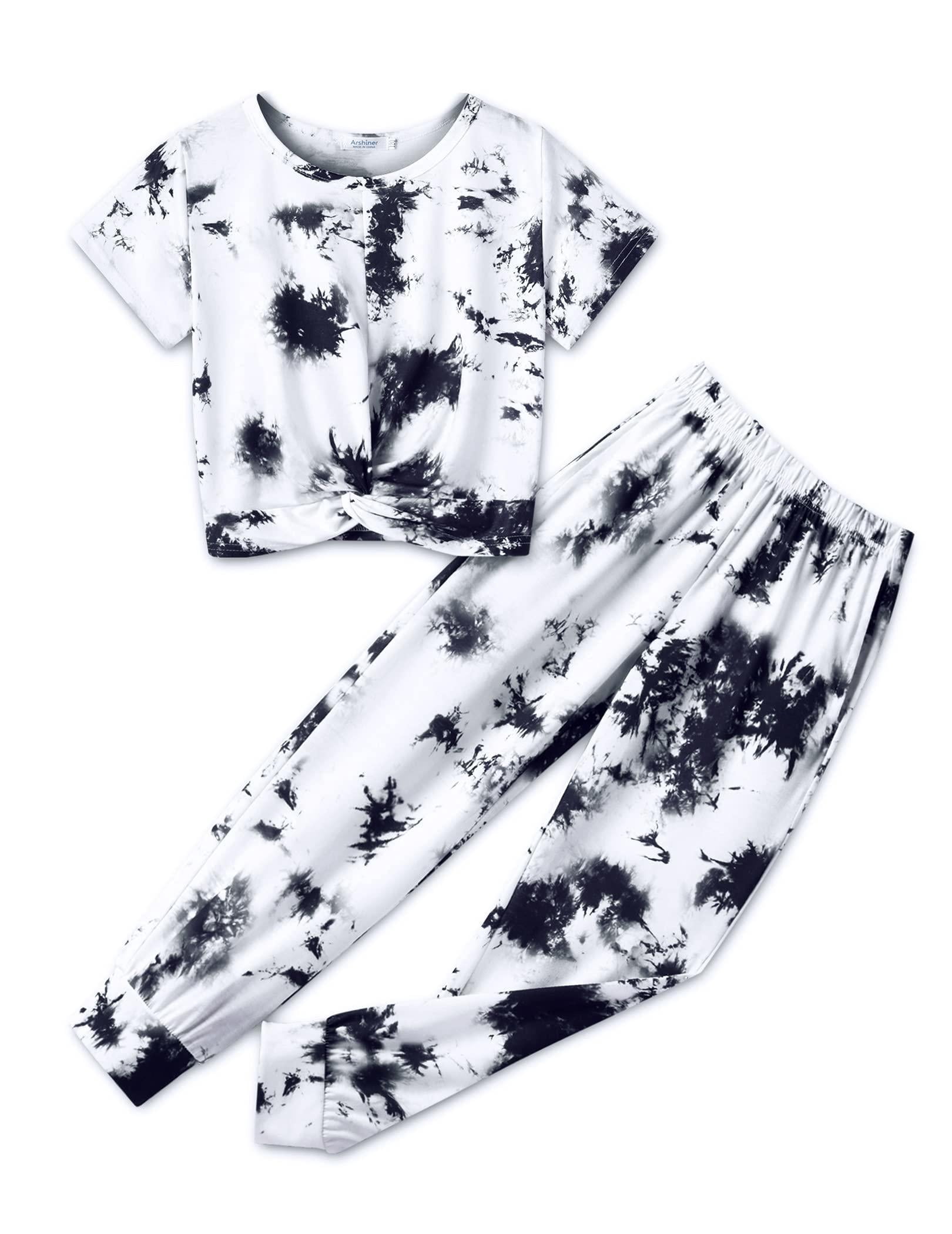 Ecolala Girl's 3-Piece Summer Outfit Set - Crop Top, Camisole & Shorts, Graphic Print, Sizes 7-14
