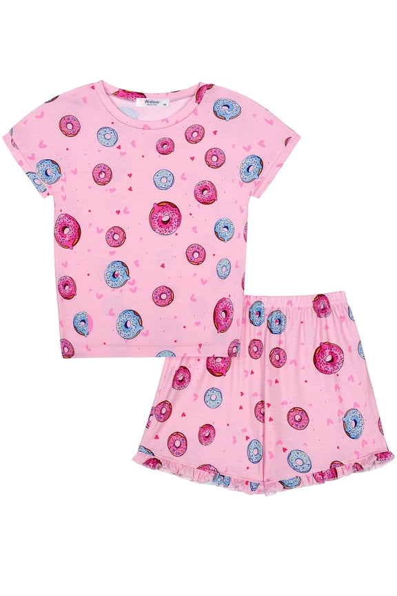 Girls 2 Piece Tie Dye Pajamas Set Summer Trendy Outfit Lounge Set Kids Sleepwear