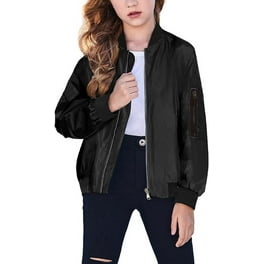 Barbie Girls Bomber Jacket, Zip-Up Bomber Jacket for Girls, Girl Power  Outerwear Sizes (4-16) 