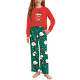 thumbnail image 1 of Oudiya Girls Christmas Pajamas Set Holiday Pjs for Kids Santa Long Sleeve Sleepwear, 4-13Y, 1 of 6