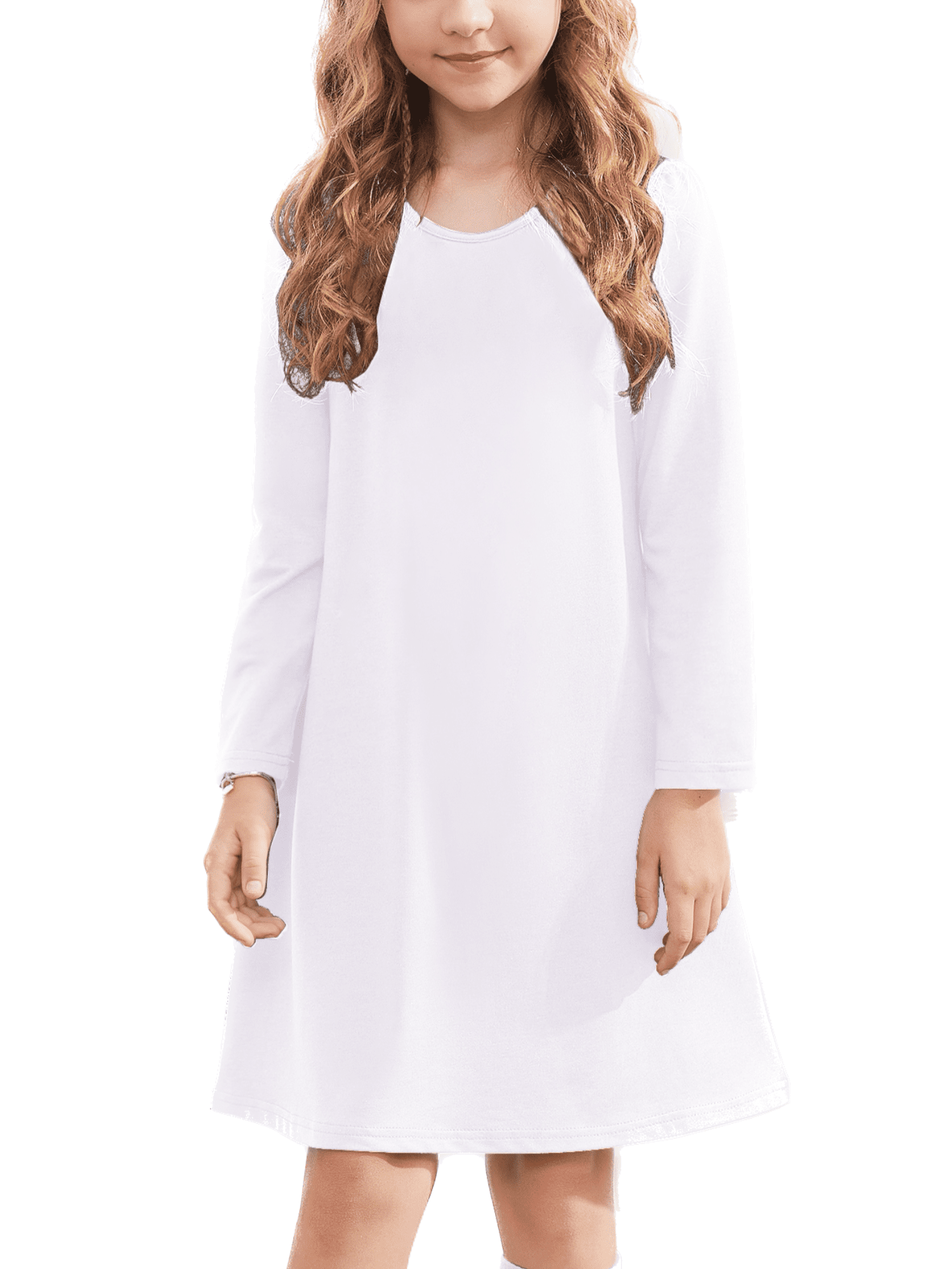 KIDS TSHIRT DRESS WITH FLARE HEM 4-10 AGE OF ASTERIA main image 1
