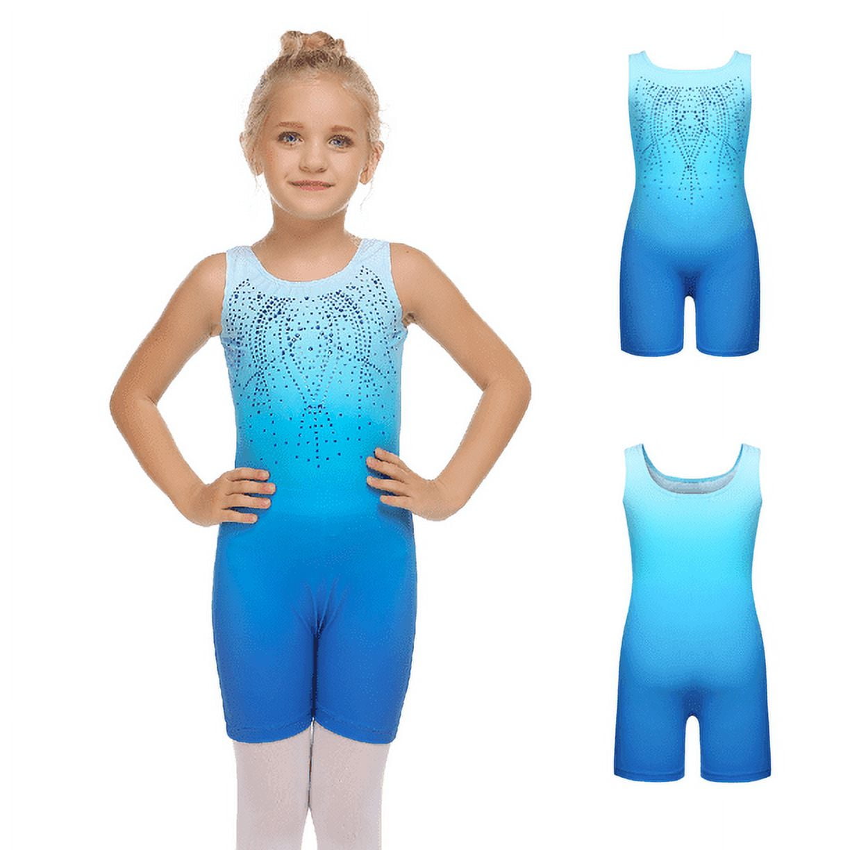 LUOUSE 2-Pack Girls' Sparkly Gymnastics Leotards with Shorts, Ideal for  Ages 4-11T, A_rainbow Unicorn, 4-5 T : : Clothing & Accessories