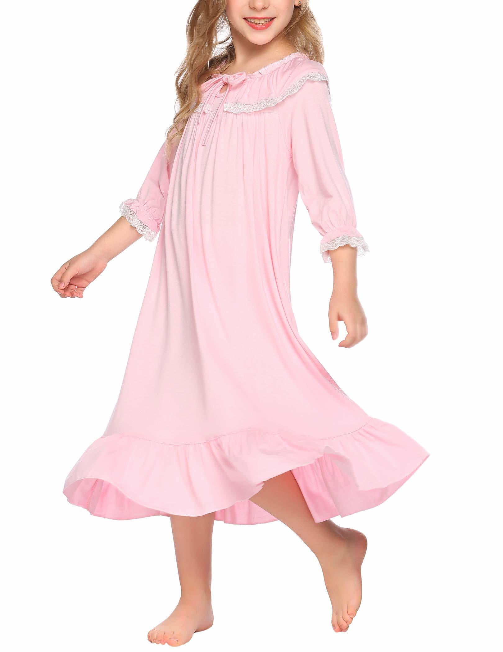 Buy Juniors Textured Night Dress with Hood and Long Sleeves Online for Girls