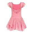 thumbnail image 1 of Oudiya Girls Ruffle Sleeve Ballet Dance Dress Tutu Skirted Leotard, 3-11Y, 1 of 6