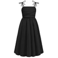 thumbnail image 1 of Oudiya Girls Summer Dress Maxi Spaghetti Strap Ruched Flowy Beach Boho Casual Teen Girl Party Sundress 6-14Y, 1 of 6