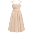 thumbnail image 1 of Oudiya Girls Summer Dress Maxi Spaghetti Strap Ruched Flowy Beach Boho Casual Teen Girl Party Sundress 6-14Y, 1 of 6