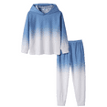 thumbnail image 1 of Oudiya Girls Tie Dye Sweatsuit Casual Pullover Long Sleeve Hooded Sweatshirt Pants 2 Piece Set Fall Winter Outfits, 5-14 Years, 1 of 7