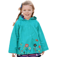 thumbnail image 1 of Oudiya Girls and Kids Waterproof Rain Jacket Toddler Lightweight Cotton Lined Raincoats with Hood Floral Rain Gear, 1 of 8