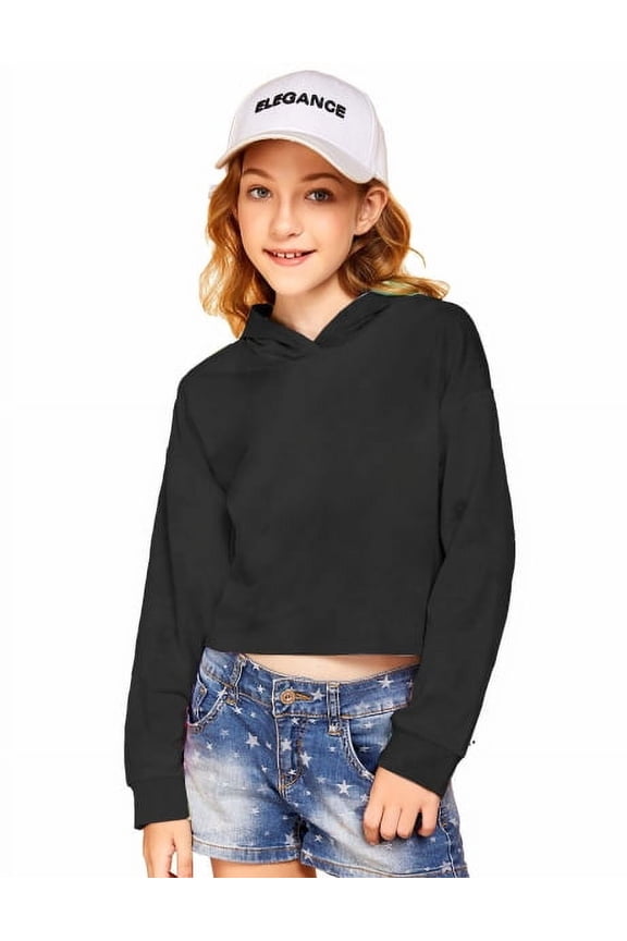 Kids Tie Dye Sweatshirt Crop Tops Hoodie Long Sleeve Pullover for Girls, 5-13 Years