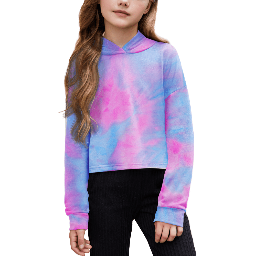 Tie dye sweatshirt crop top hotsell