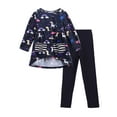 thumbnail image 1 of Oudiya Little Girls Cute Clothing Set Long Sleeve Tops and Leggings 2 Piece Pants Set with Pockets, 1 of 6