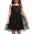 thumbnail image 1 of Oudiya Toddler Girls Tutu Party Dress Tulle Ruffle Hem Cami Summer Dress for Kids 2-6Y, 1 of 7