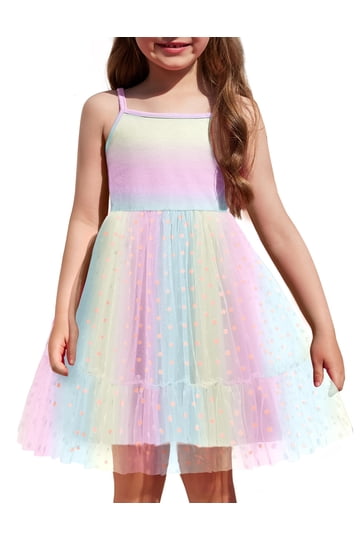open lace back dress Deux Par Deux Pleated Rainbow Dress in Chiffon