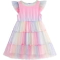 thumbnail image 1 of Oudiya Toddler Tutu Dress Little Girls Tulle Dresses Ruffle Tiered Swing Twirly Summer Sundress for Kids 2-6, 1 of 7