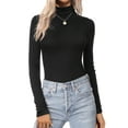 thumbnail image 1 of Oudiya Women Long Sleeve Turtleneck Fall Fashion Lightweight Shirts Base Layer Slim Fit Thermal Underwear Tops, S-XXL, 1 of 5