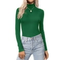 thumbnail image 1 of Oudiya Women Long Sleeve Turtleneck Fall Fashion Lightweight Shirts Base Layer Slim Fit Thermal Underwear Tops, S-XXL, 1 of 5