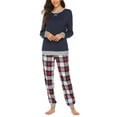 thumbnail image 1 of Oudiya Women Pajamas Long Sleeve Comfy Jogger Set Lounge Pjs Set With Pockets, S-XXL, 1 of 7