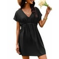 thumbnail image 1 of Oudiya Women Swimsuit Cover Up V Neck Bathing Suit Cover Ups Dress Bikini Beach Wear, S-3XL, 1 of 2