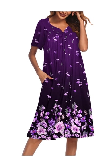 walmart ladies house dresses House Dresses Women Pockets