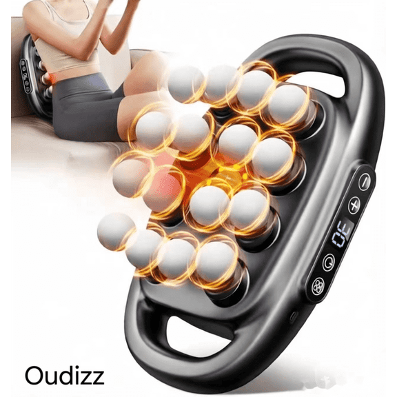 Oudizz 16-Head Deep Tissue Massage Gun, Percussion Muscle Massager with 3 Modes & 30 Intensities, Quiet Handheld Massager for Back, Neck, Shoulder, Leg Pain Relief