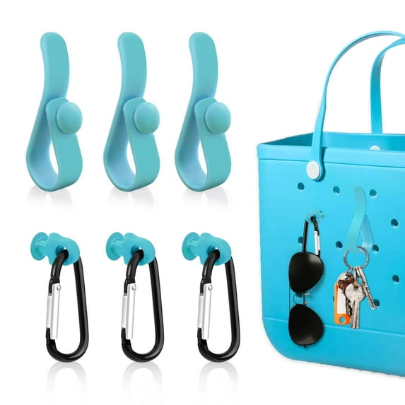 Oudizz 6Pcs Inserts Hooks Accessories for Bogg Bag, Carabiner Keychain for Beach Bag, Key Holder Charms for All Size Bogg Bag