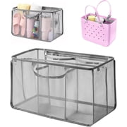 Oudizz Beach Bag Organizer Insert Compatible with X Large Bogg Bags, Grey, Big
