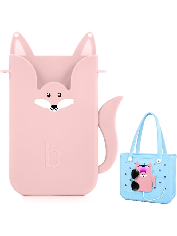 Beach Bag Phone Holder Teal, Pink