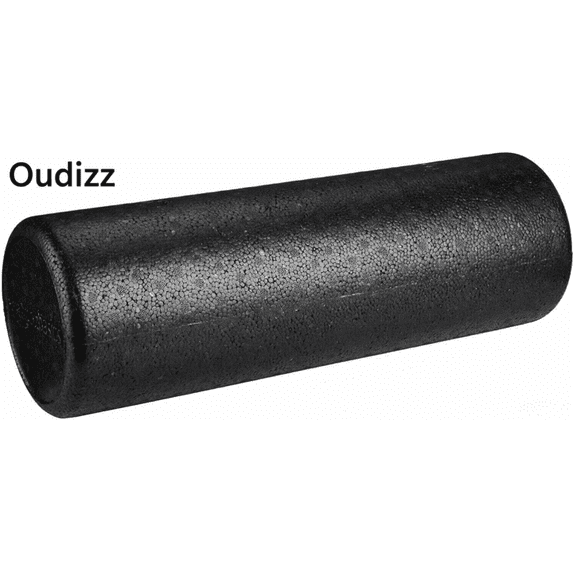 Oudizz High-Density Foam Massage Roller for Exercise and Recovery, 18 Inches, Black