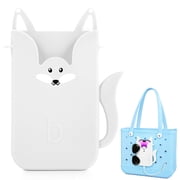 Oudizz Hone Holder Insert for Bogg Bag, Cell Phone Holder Button Accessory, White