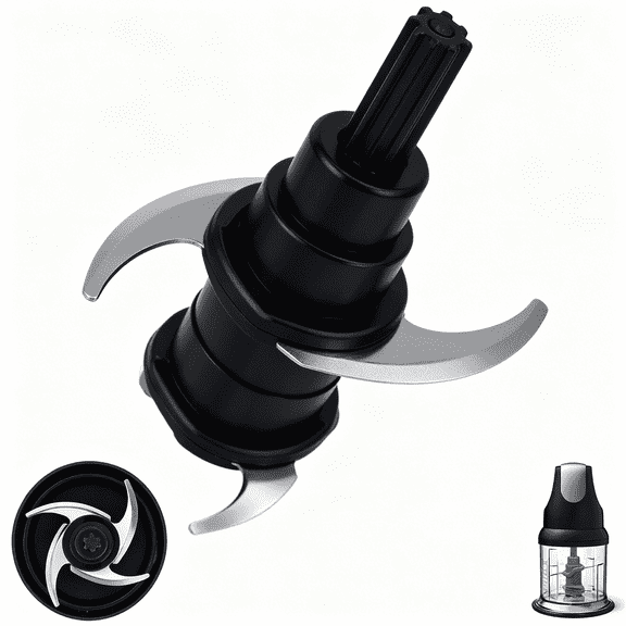 Oudizz Replacement Blade for Ninja NJ100 NJ110GR NJ100WM, Compatible with Ninja Express Chopper & Food Processor 16-Ounce Bowl, 4-Point Blender Attachment, Food Grade Stainless Steel