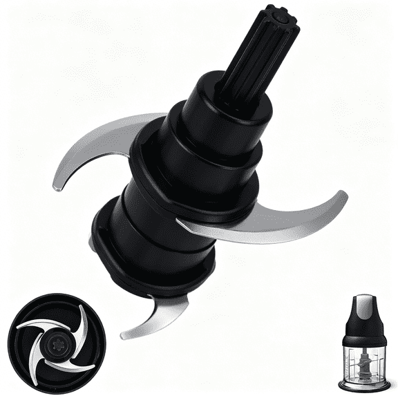 Oudizz Replacement Blade for Ninja NJ100 NJ110GR NJ100WM, Compatible with Ninja Express Chopper & Food Processor 16-Ounce Bowl, 4-Point Blender Attachment, Food Grade Stainless Steel