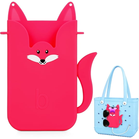 Oudizz Silicone Phone Holder for Bogg Bag, Phone Case Holder Charms, Hot Pink