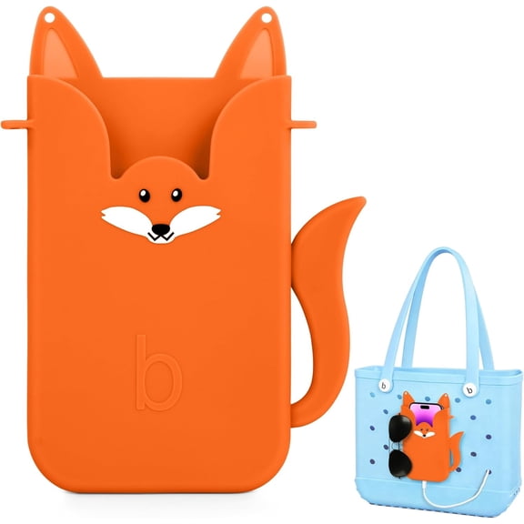 Oudizz Silicone Phone Holder for Bogg Bags, Compatible Phone Case Attachment, Orange