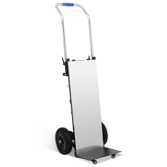 Oudjel Electric Stair Climbing Dolly Heavy Duty Cart 880lbs Capacity 1200W Motorized Hand Truck with Foldable Design for Moving Furniture Fridge Appliance