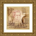thumbnail image 1 of Oudkerk, Marie-Louise 12x12 Gold Ornate Wood Framed with Double Matting Museum Art Print Titled - A tribute to Beethoven, 1 of 4