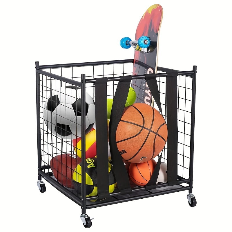 Oududianzi Ball Storage, Rolling Sport Balls Cart, Ball Organizer for