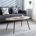 thumbnail image 1 of Oufan Coffee Table for 4 people With Round Mdf Table Top, Pedestal Dining Table, End Table Leisure Coffee Table, 1 of 6
