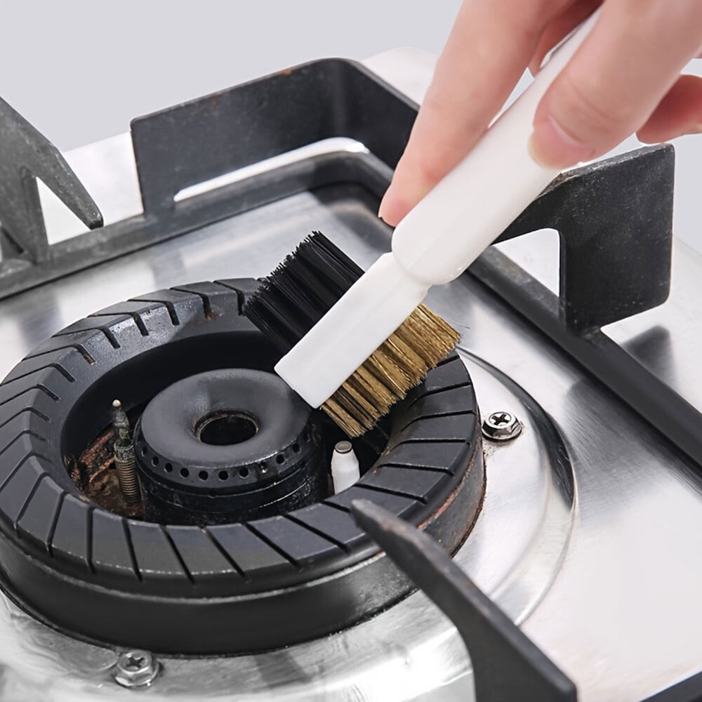 Oufan Gas Stove Range Cleaning Brush with Scraper Hood Grease Dirt