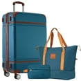 thumbnail image 1 of Oufan Hardshell Luggage Sets 3 Pieces with TSA Lock, Lightweight Luggage Travel Set with Spinner, 28IN+Handbag+Cosmetic Case, Blue, 1 of 8