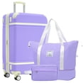thumbnail image 1 of Oufan Hardshell Luggage Sets 3 Pieces with TSA Lock, Lightweight Luggage Travel Set with Spinner, 28IN+Handbag+Cosmetic Case, Purple, 1 of 8